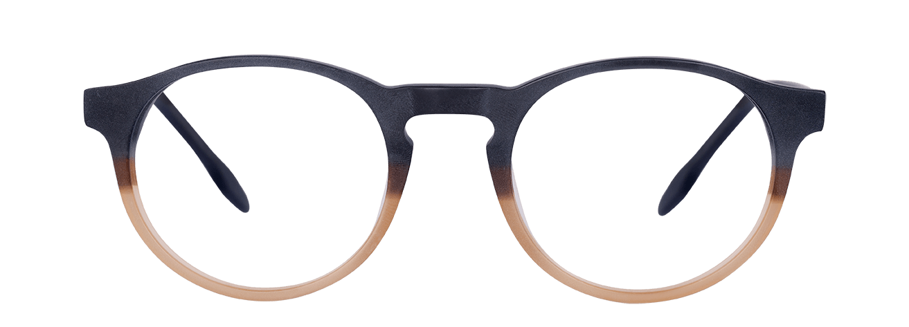 XAV – Lunette Ronde HALF MARRON pour Mixte, Femme, Homme