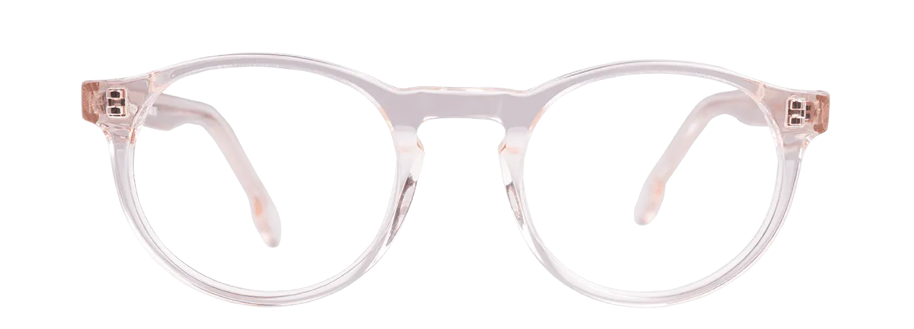 XAV L – Lunette Ronde TRANSPARENT CHAMPAGNE pour Femme, Homme, Mixte