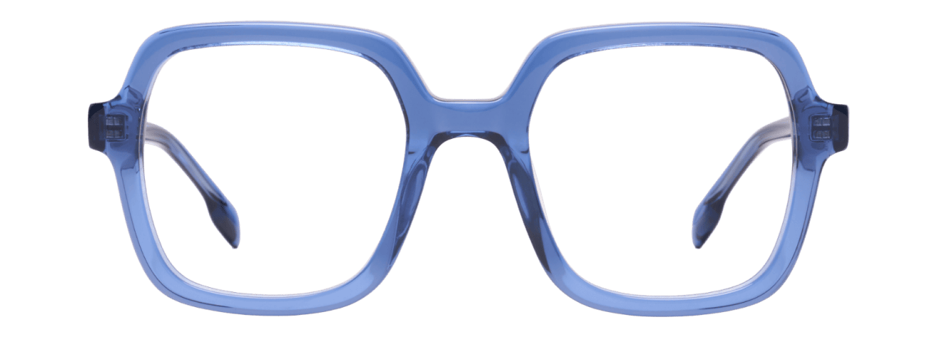 ROSA – Lunette Carré TRANSPARENT BLEU pour Femme