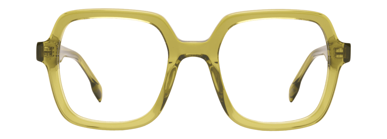 ROSA – Lunette Carré TRANSPARENT VERT pour Femme