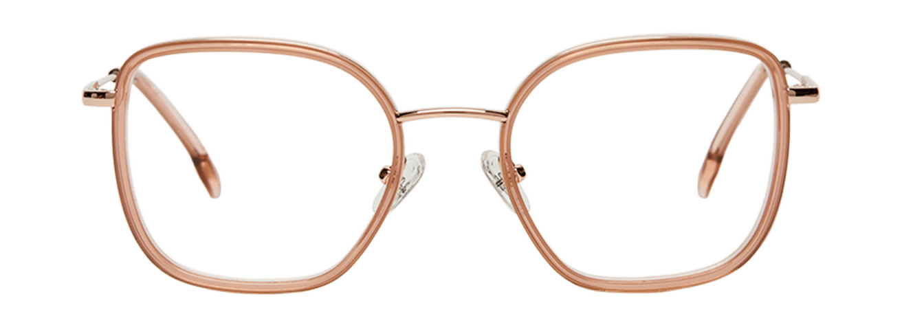 MILLY – Lunette Carré ROSE CLAIR CRISTAL pour Femme