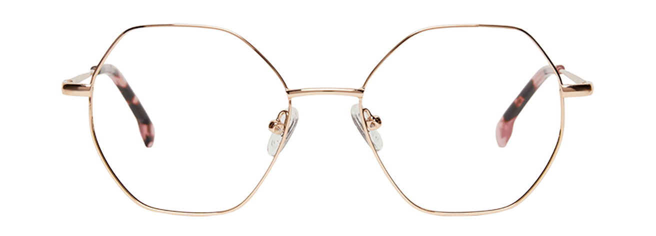 SOAN – Lunette Ronde OR ROSE BRILLANT pour Femme