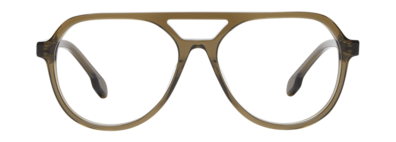 BOBBY – Lunette Aviator TRANSPARENT VERT KAKI pour Femme, Homme, Mixte