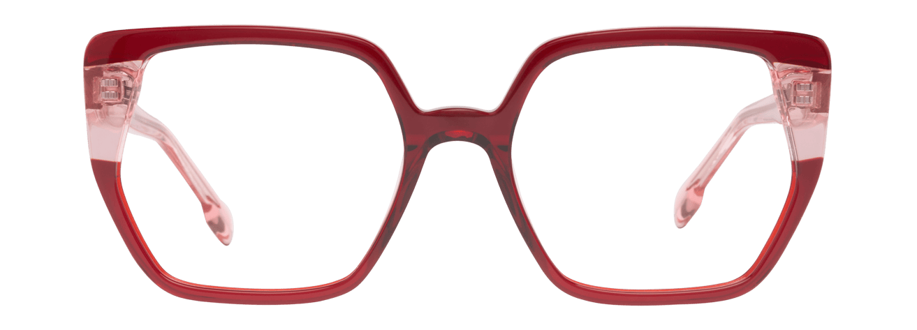 ODILE – Lunette Carré ROUGE CRISTAL ROSE CRISTAL pour Femme