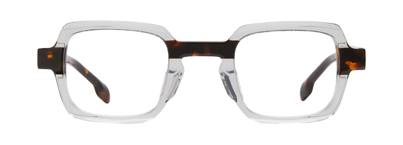 EUGENE – Lunette Carré TRANSPARENT GRIS pour Homme