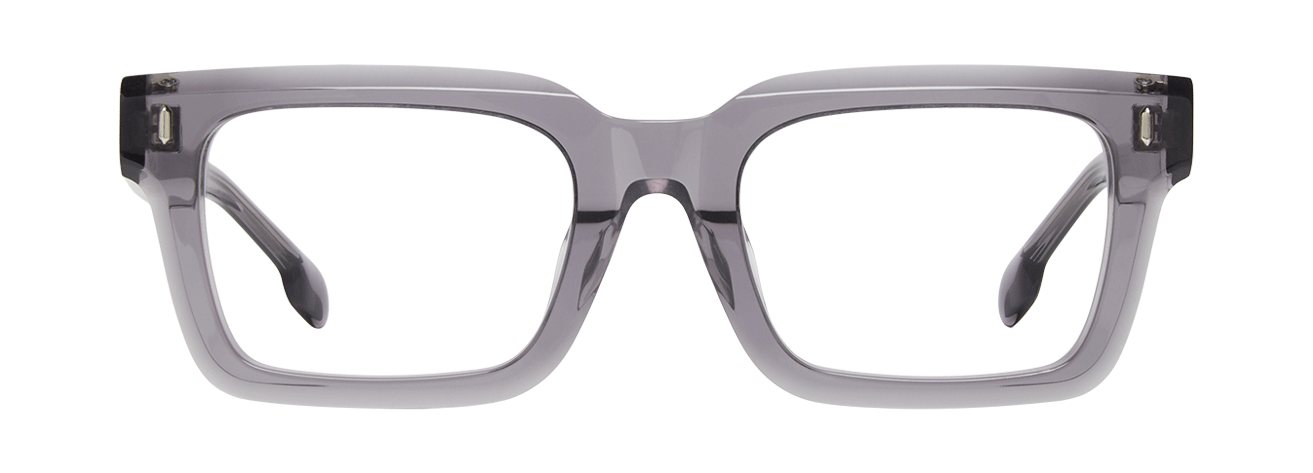 MICHAEL – Lunette Rectangle TRANSPARENT GRIS pour Homme
