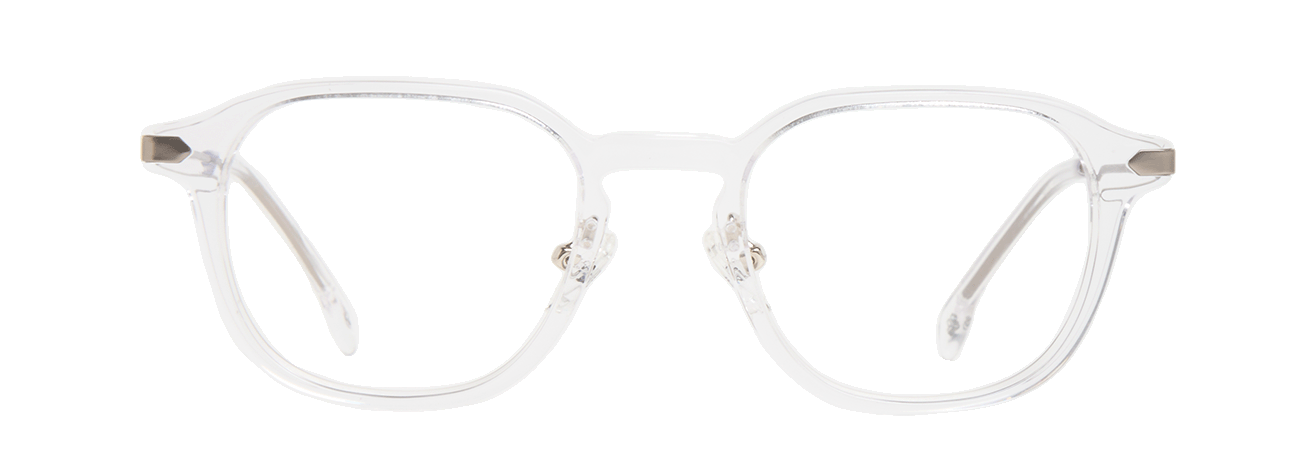ANATOLE – Lunette Rectangle TRANSPARENT GUN CLAIR MAT pour Homme