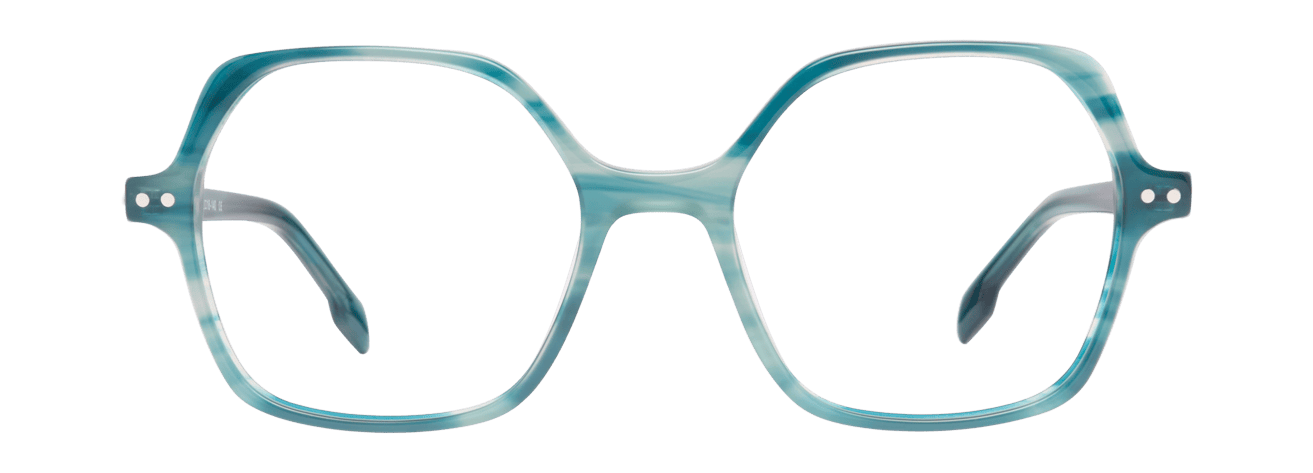 MELODY – Lunette Carré BLEU VERT STRIÉE pour Femme