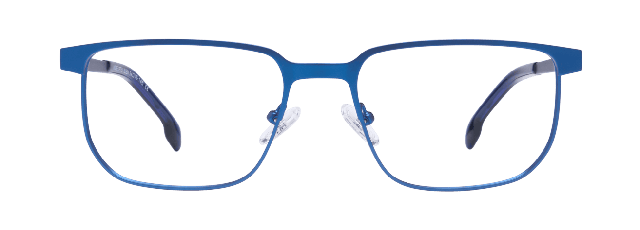 ANDRE – Lunette Rectangle BLEU MAT pour Homme