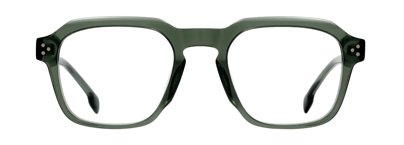 DANIEL – Lunette Carré VERT TRANSLU VERT STRIE pour Homme