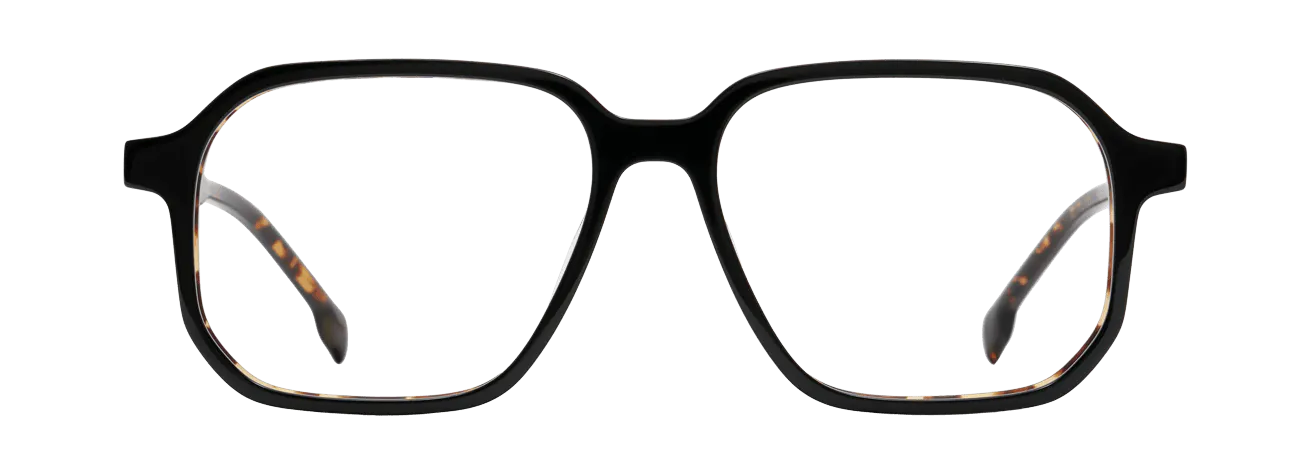 FRANTZ – Lunette Carré NOIR INTERIEUR ECAILLE pour Homme