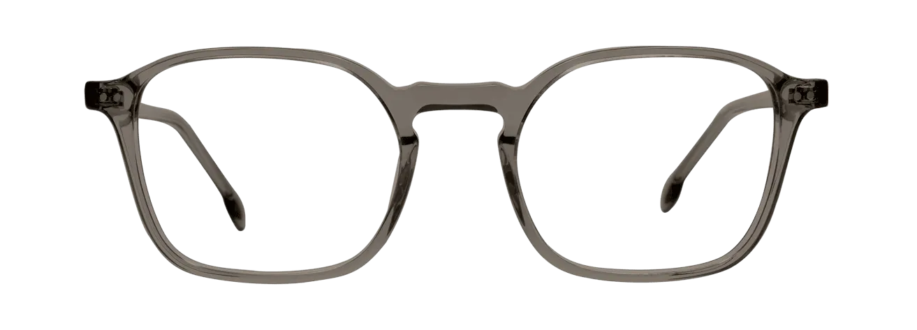 ADAM L – Lunette Carré TRANSPARENT GRIS BRUN pour Homme
