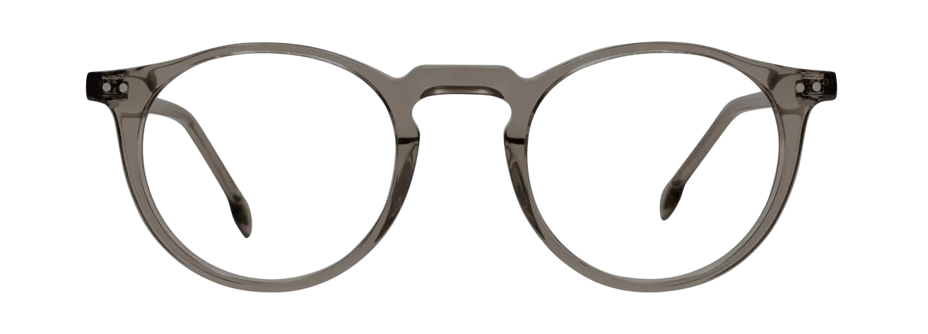 JULIEN – Lunette Rond TRANSPARENT GRIS BRUN pour Homme
