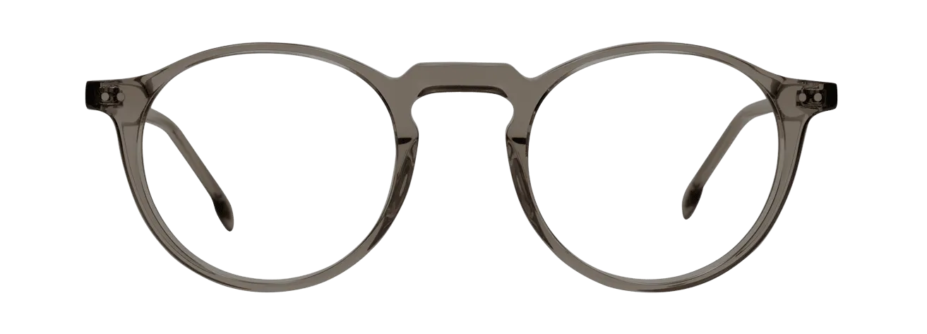 JULIEN L – Lunette Rond TRANSPARENT GRIS BRUN pour Homme