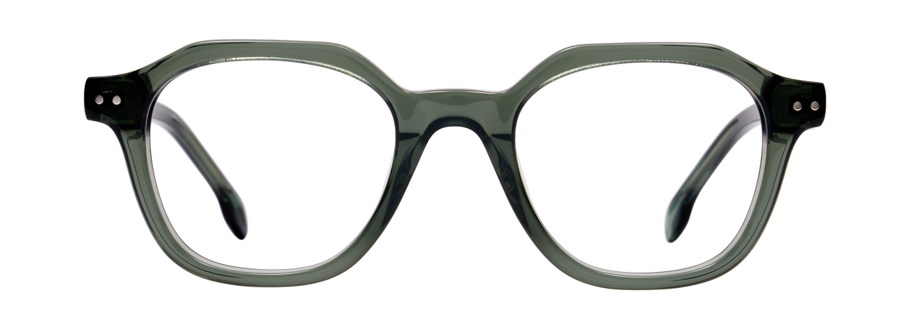 BARTHOLOME – Lunette Carré VERT TRANSLU VERT STRIÉ pour Enfant