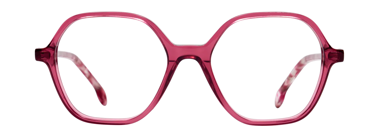 ARYA – Lunette Carré ROSE FONCE CRISTAL pour Enfant