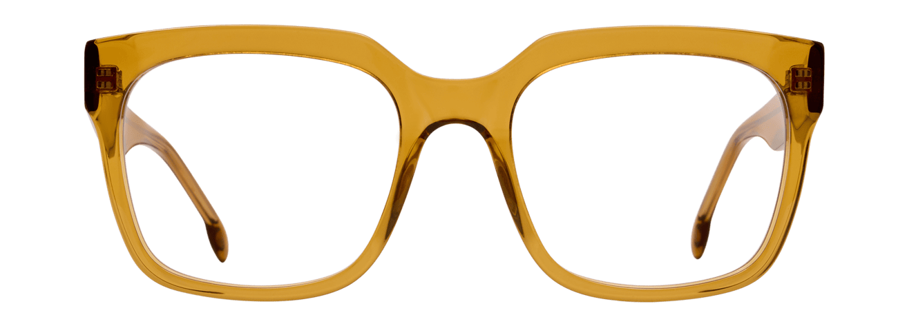 MATTIA – Lunette Carré BRUN CLAIR TRANSLU pour Homme