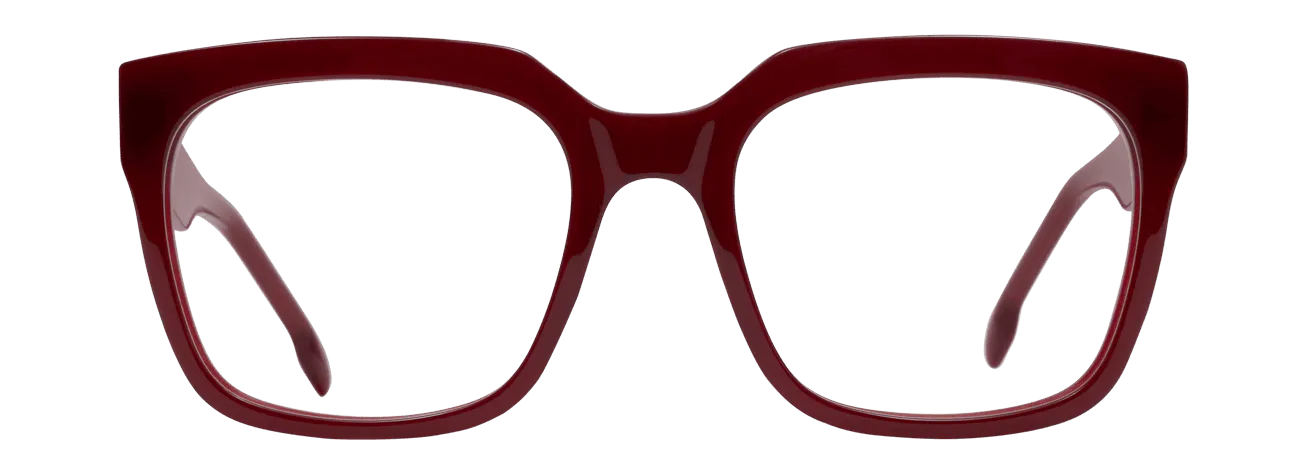 MATTIA – Lunette Carré BORDEAUX PLEIN pour Femme