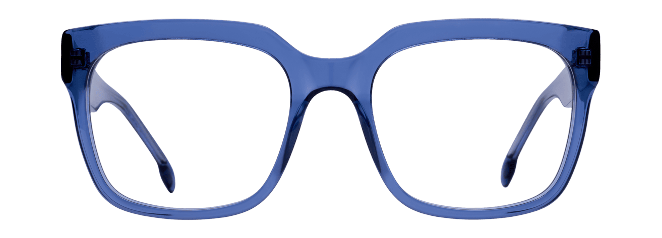 MATTIA – Lunette Carré TRANSPARENT BLEU pour Homme