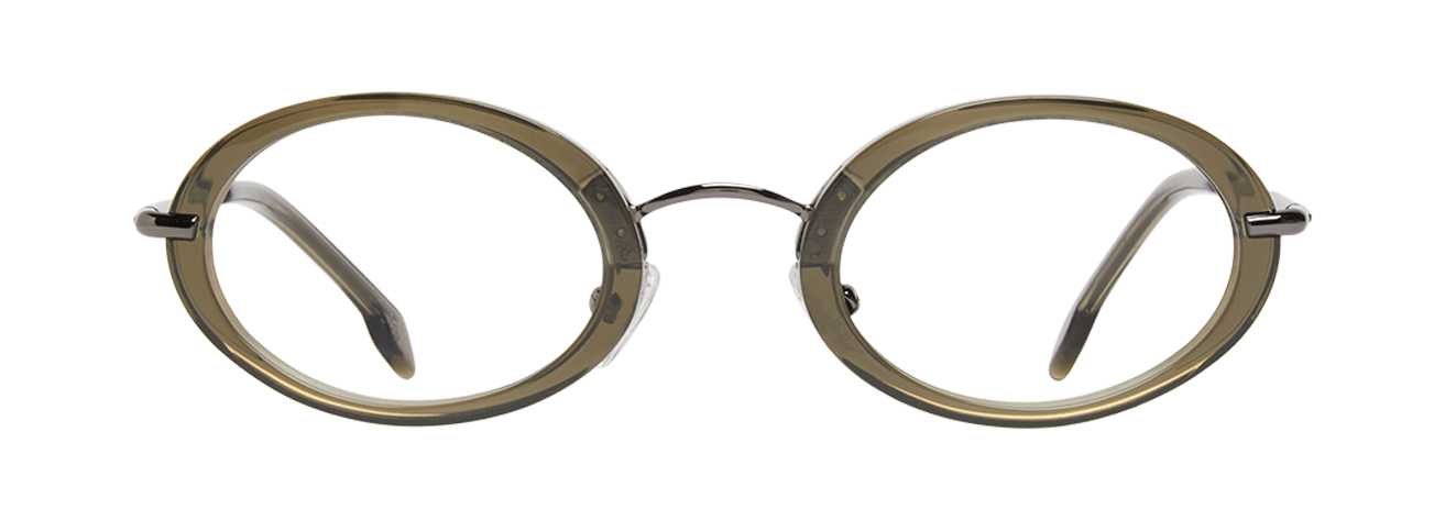 JAZZ – Lunette Ronde TRANSPARENT VERT KAKI pour Homme, Femme, Mixte