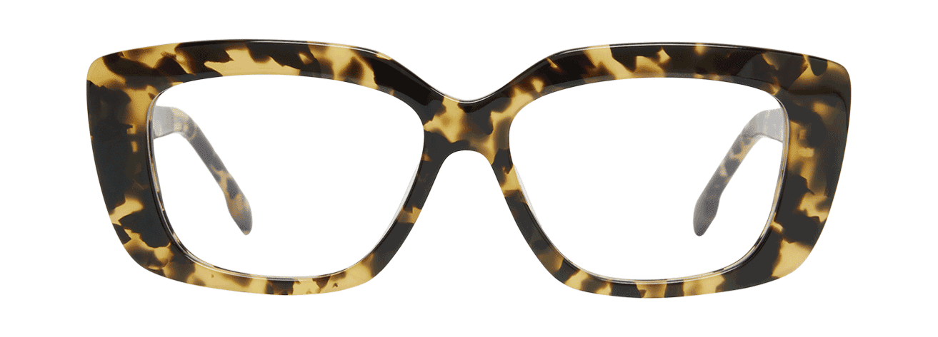 DEBRA – Lunette Rectangle ECAILLE JAUNE pour Femme