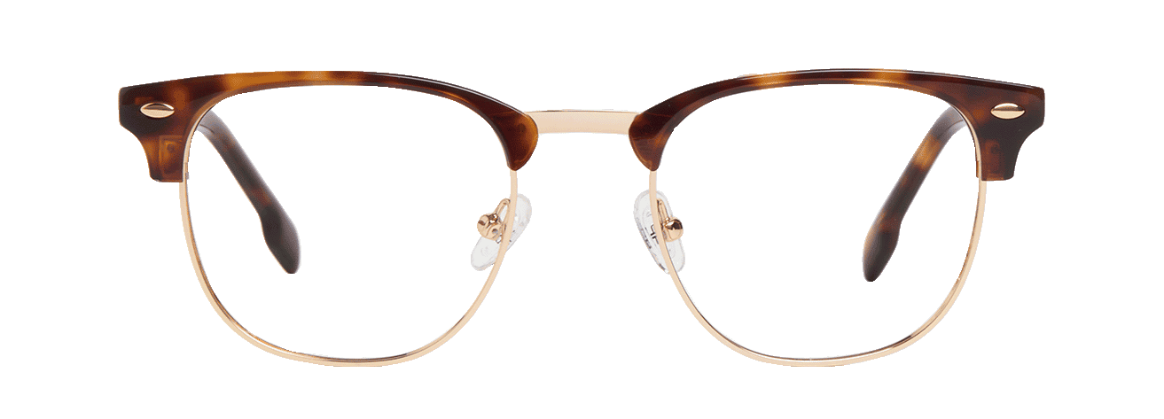MIKAEL – Lunette Carré ECAILLE FONCEE OR BRILLANT pour Homme