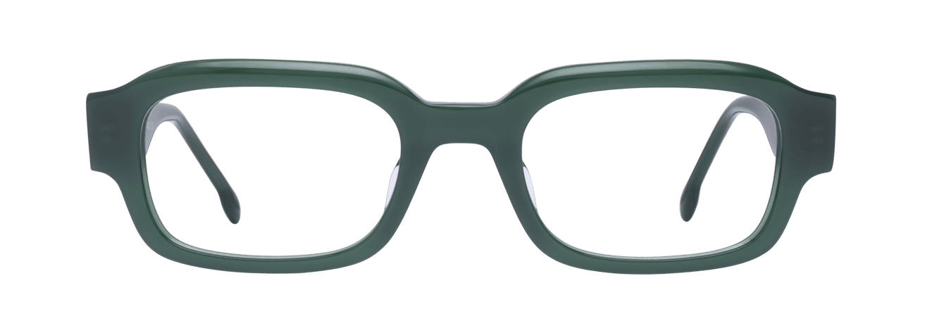 NAEL – Lunette Rectangle VERT FONCÉ MILKY pour Homme