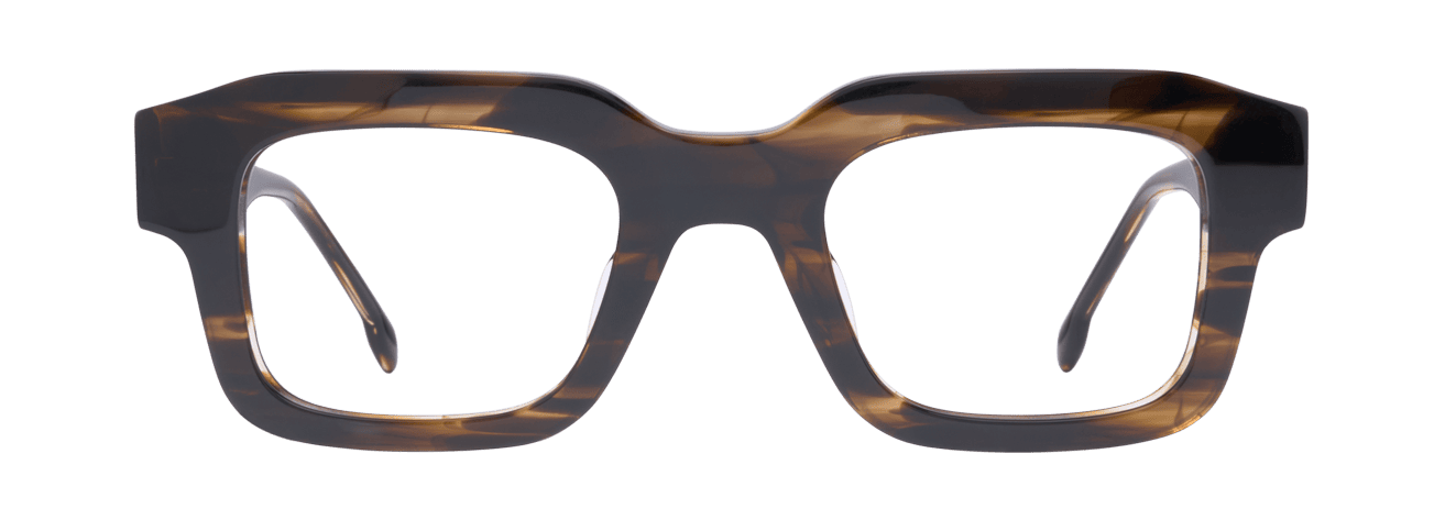 TOMER – Lunette Rectangle BRUN STRILLÉ pour Homme