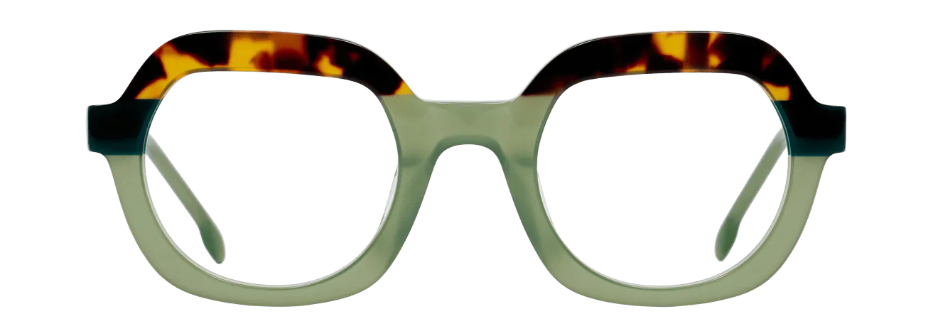 LEVANA – Lunette Carré ECAILLE  VERT MILKY VERT pour Femme