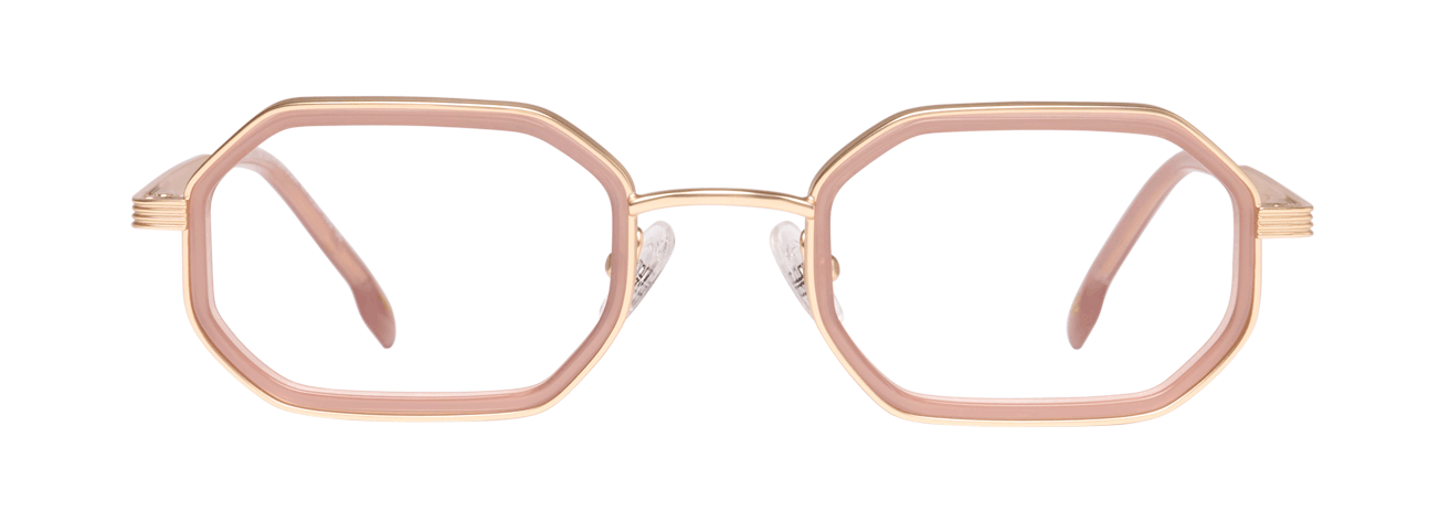 KENITO – Lunette Rectangle ROSE MILKY OR MAT pour Homme