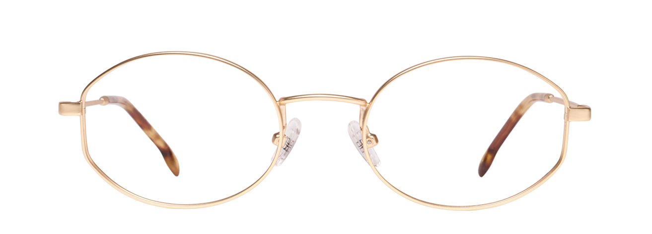 TINA2000 – Lunette Ronde OR MAT pour Femme