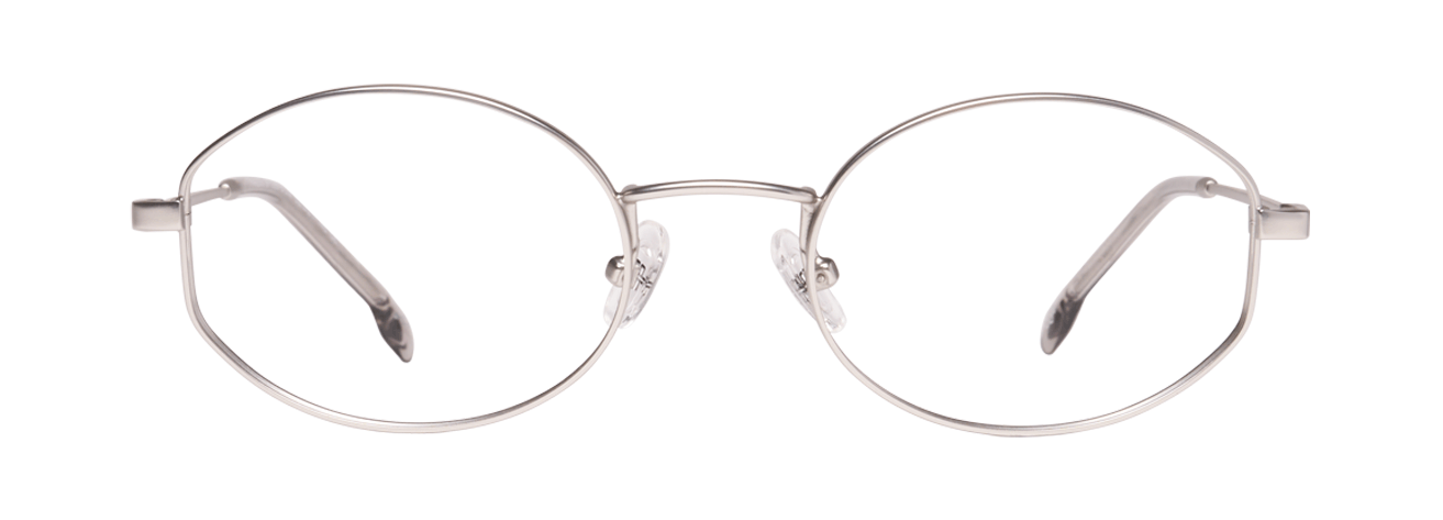TINA2000 – Lunette Ronde ARGENT MAT pour Femme