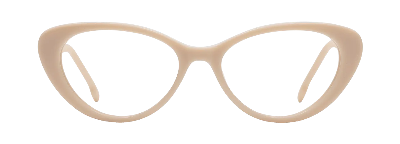 DALIA – Lunette Papillon BLANC PLEIN pour Femme