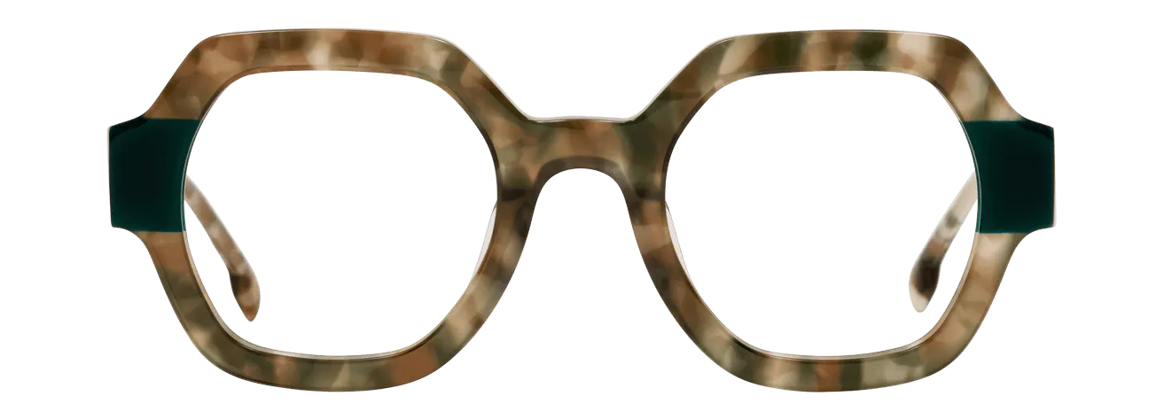 PHOEBE – Lunette Carré ECAILLE VERTE VERT pour Femme