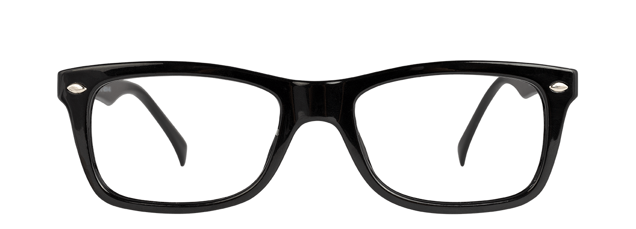 TURBIGO – Lunette Rectangle NOIR BRILLANT pour Mixte, Femme, Homme