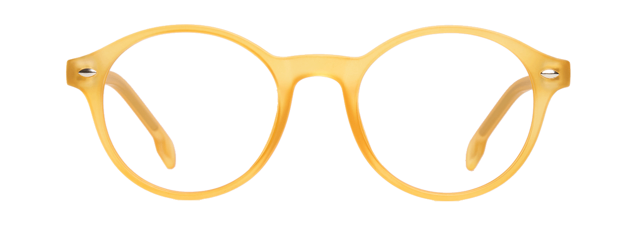 GAMBETTA – Lunette Ronde JAUNE MAT pour Femme, Homme, Mixte